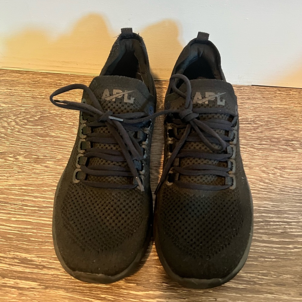 Black apl shoes freshly washed